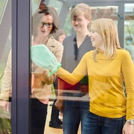 Het product wordt getoond in een voorbeeldige toepassing