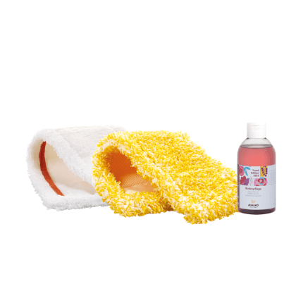 Fibre pour sol, jaune/blanche, pack de 2