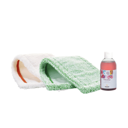 Bodenfaser, 2er-Pack, grün kurz/weiß
