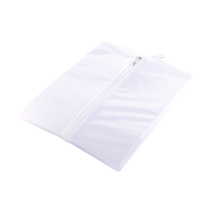 Sac à linge XL 47 x 98 cm avec protège-curseur blanc