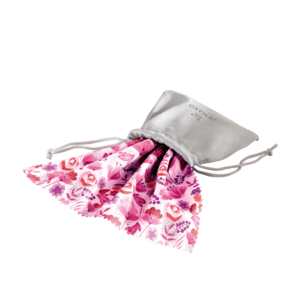 Brillentuch 17 x 20 cm mit Beutel, Design "Trend Edition 2025"